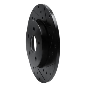 Ford Mondeo Brake Rotor (1) - Rear Right - R1 Concepts - Drilled & Slotted - Black - `01-`08